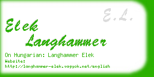 elek langhammer business card